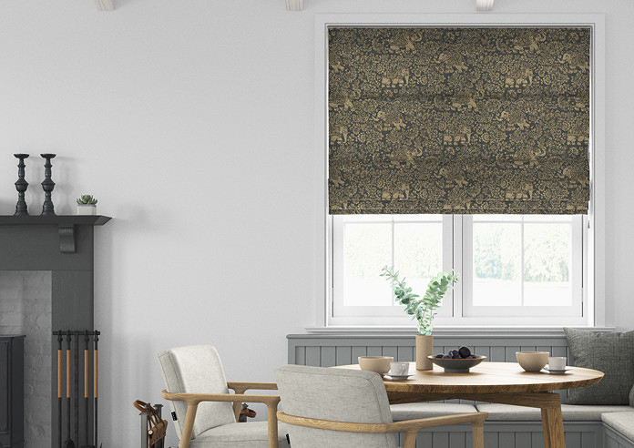 Indira, Charcoal - Roman Blind - Image 3